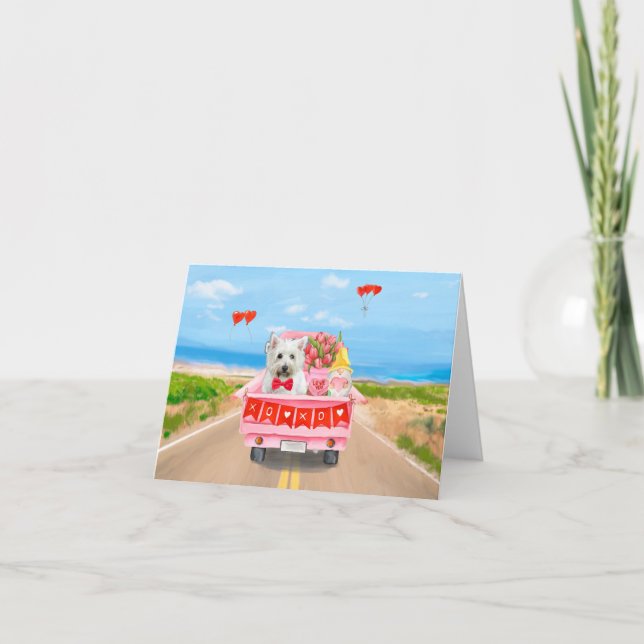 West Highland White Terrier Alla hjärtans dag last Kort (Framsida)