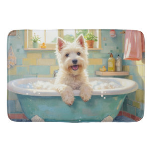 West Highland White Terrier badtid Söt Badrumsmatta