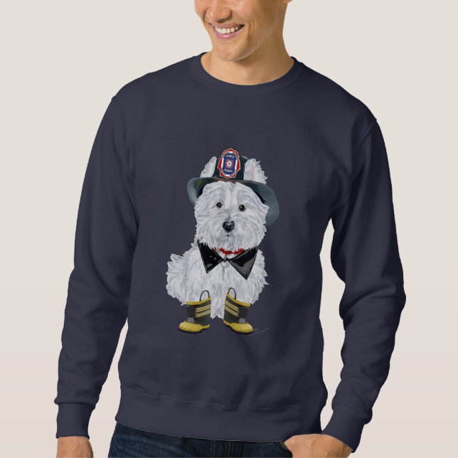 West Highland White Terrier Brandman Sweatshirt (Framsida)