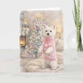 West Highland White Terrier Christmas Card Helgkort