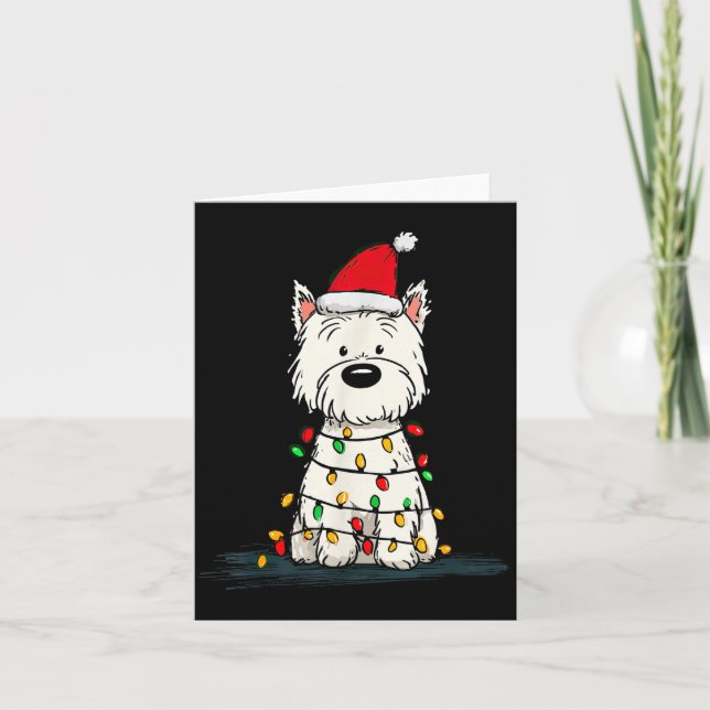 West Highland White Terrier Christmas Graphics Dog Kort (Framsida)