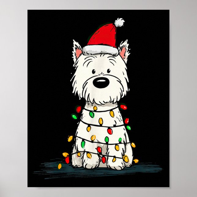 West Highland White Terrier Christmas Graphics Dog Poster (Framsidan)