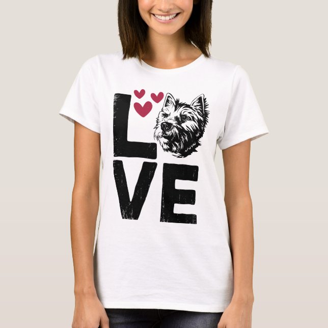 West Highland White Terrier – Cute Westie Dog Love T Shirt (Framsida)