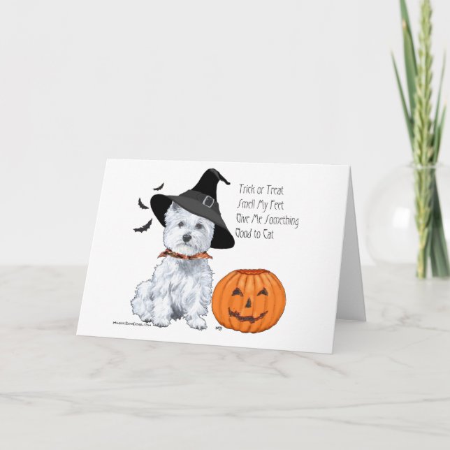 West Highland White Terrier Halloween Kort (Framsida)