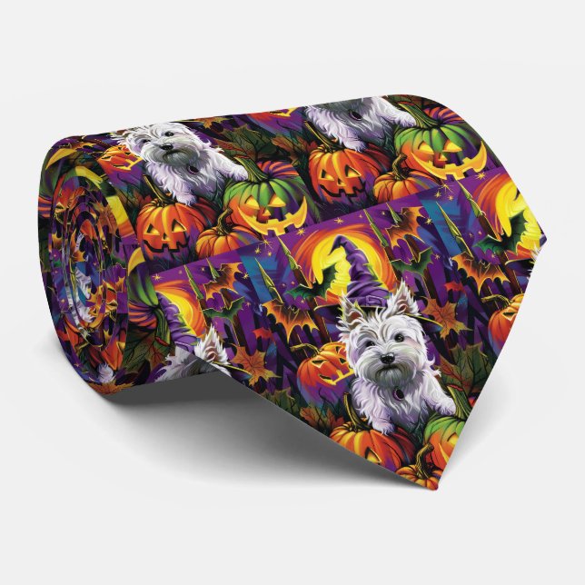 West Highland White Terrier Hund Halloween Häxa Slips (Rullad)