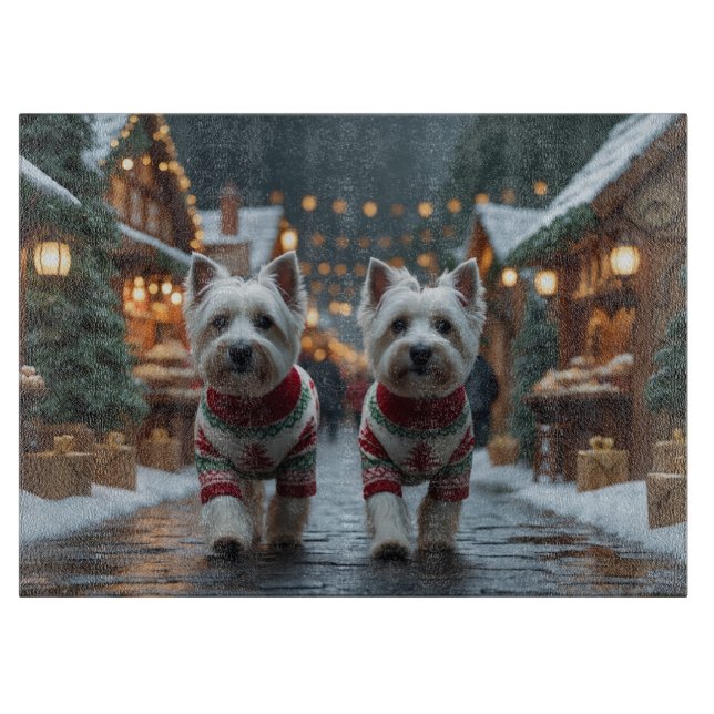 West Highland White Terrier Hundar Jul Snö  (Framsidan)
