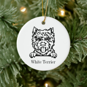 West Highland White Terrier husdjur Julgransprydnad Keramik