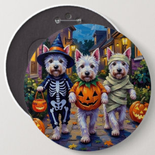 West Highland White Terrier i Halloween-kostymer Knapp
