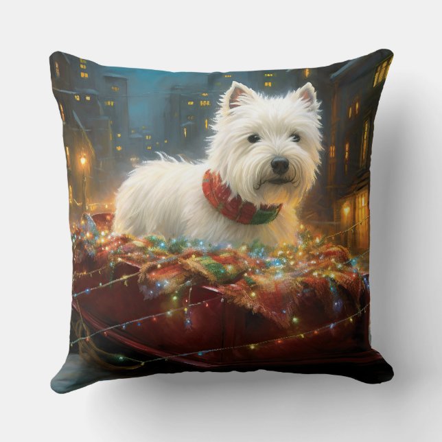 West Highland White Terrier Jul Festiv Kudde (Baksida)