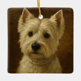 West Highland White Terrier Julgransprydnad Keramik