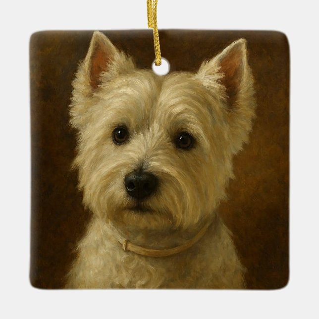 West Highland White Terrier Julgransprydnad Keramik (Framsida)