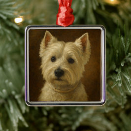 West Highland White Terrier Julgransprydnad Metall