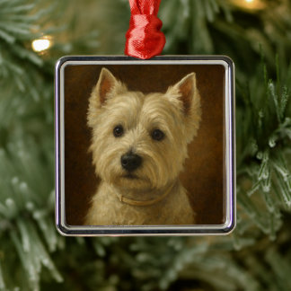 West Highland White Terrier Julgransprydnad Metall