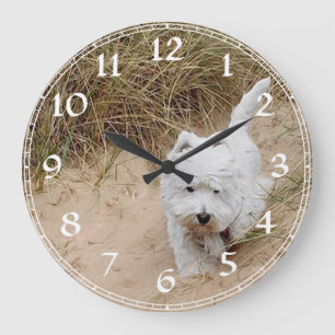 West Highland White Terrier-klocka Stor Klocka