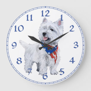 West Highland White Terrier-klocka Stor Klocka