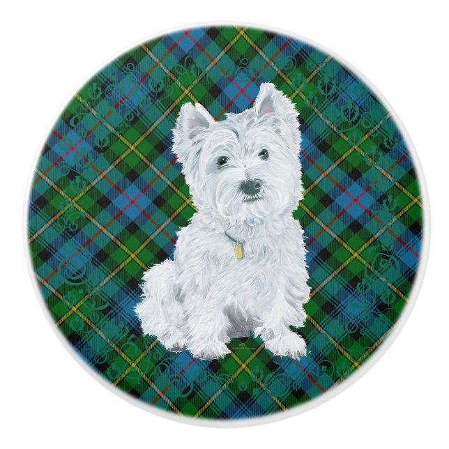 West Highland White Terrier Knopp (Framsidan)