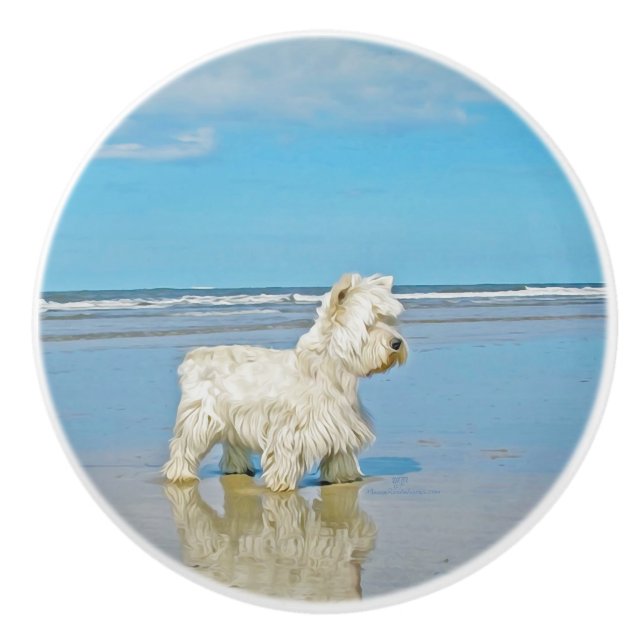 West Highland White Terrier Knopp (Framsidan)