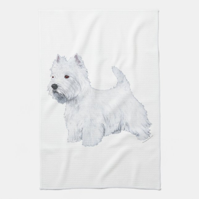 West Highland White Terrier Kökshandduk (Vertikal)
