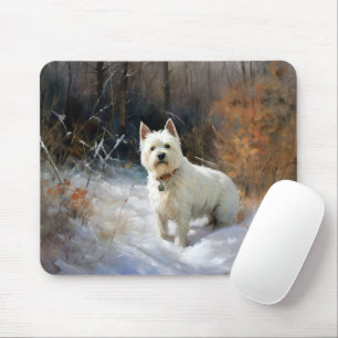 West Highland White Terrier Låt det snöa jul Musmatta
