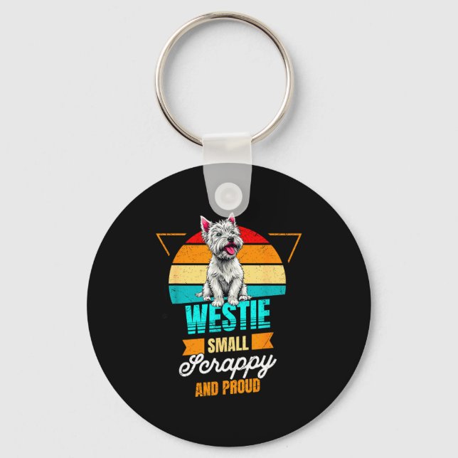 West Highland White Terrier Lover Funny Westie Dog Nyckelring (Framsida)