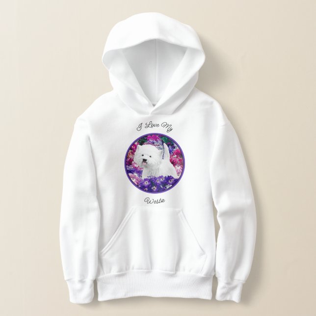 West Highland White Terrier-målning Hundkonst T Shirt (Laydown)