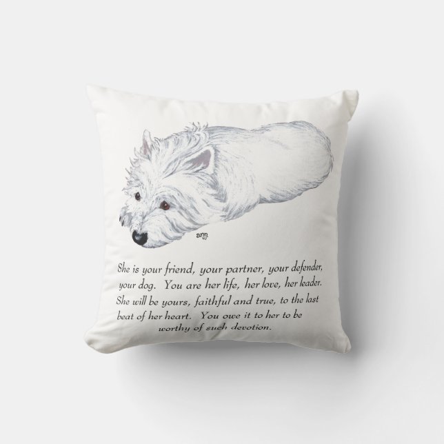 West Highland White Terrier-minne Kudde (Framsida)
