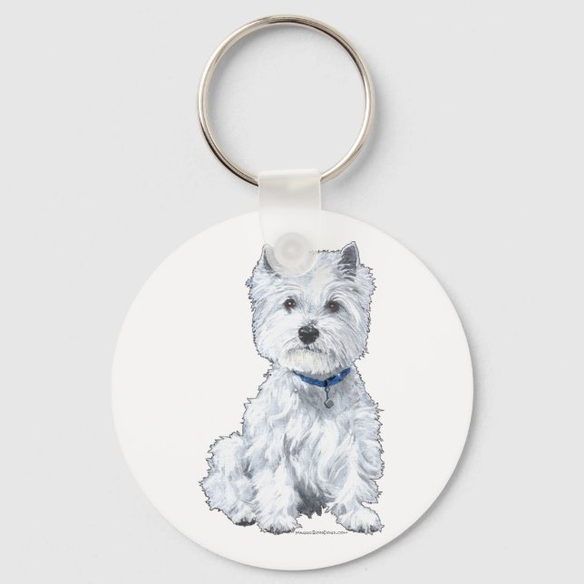 West Highland White Terrier Nyckelring (Framsida)