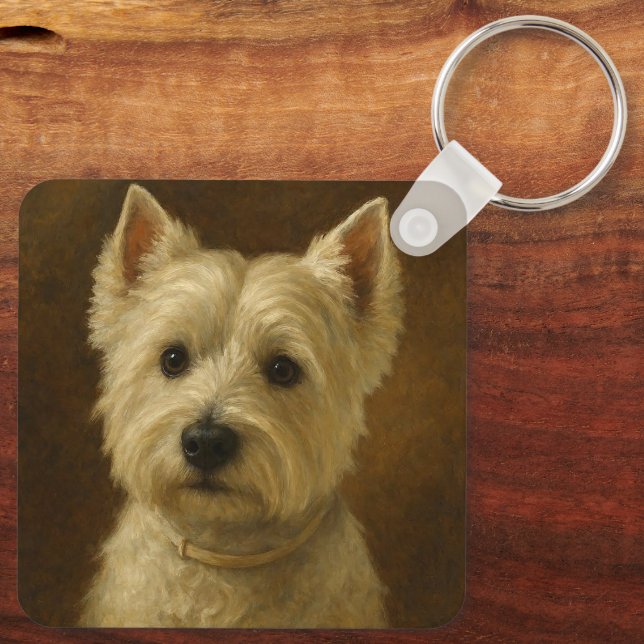 West Highland White Terrier Nyckelring (Baksida)