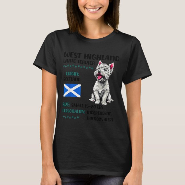 West Highland White Terrier Origin Funny Westie Do T Shirt (Framsida)