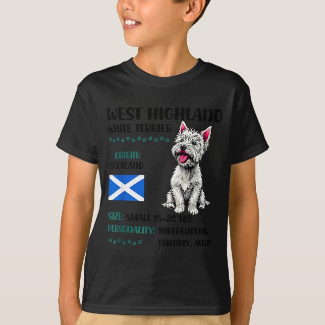 West Highland White Terrier Origin Funny Westie Do T Shirt (Framsida)