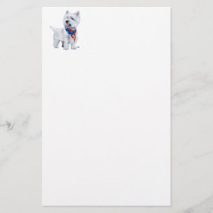 West Highland White Terrier Patriotisk Brevpapper