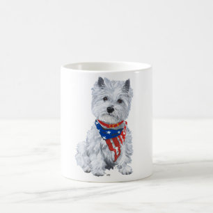 West Highland White Terrier Patriotisk Kaffemugg