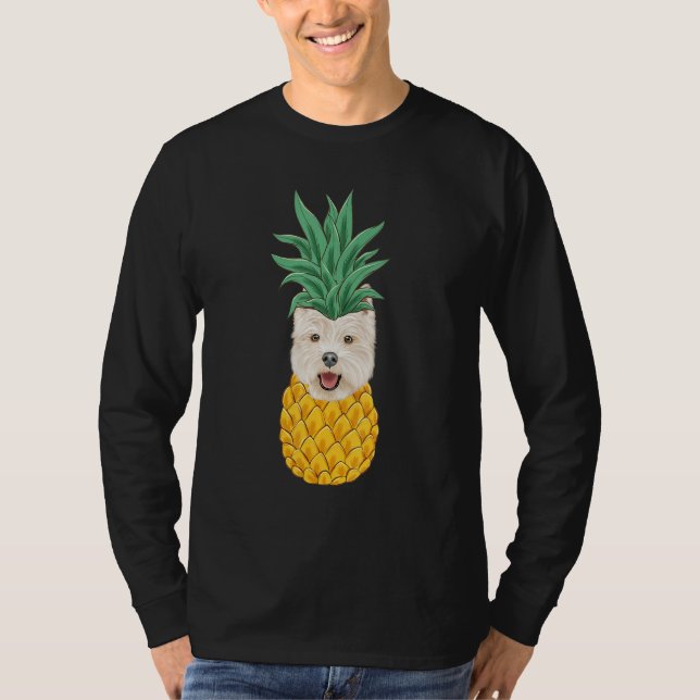 West Highland White Terrier Pineapple Dog T Shirt (Framsida)