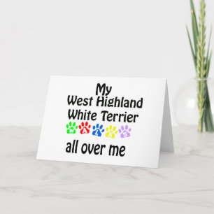 West Highland White Terrier Promenader Design Helgkort