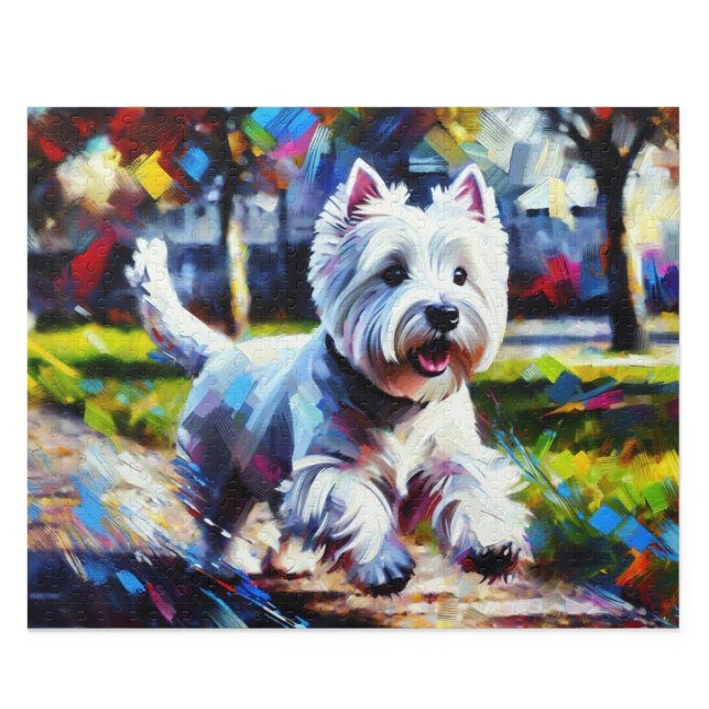 West Highland White Terrier Pussel: Vit Westie Pussel (West Highland White Terrier Puzzle: White Westie Jigsaw)