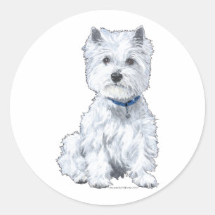 West Highland White Terrier Runt Klistermärke
