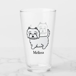 West Highland White Terrier Serieteckning Hund & N Glaskopp