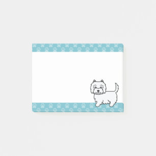 West Highland White Terrier Serieteckning Hund Post-it Block