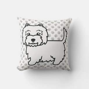 West Highland White Terrier Serieteckning Hund & T Kudde