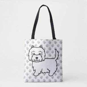 West Highland White Terrier Serieteckning Hund & T Tygkasse