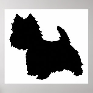West Highland White Terrier Siluett Poster