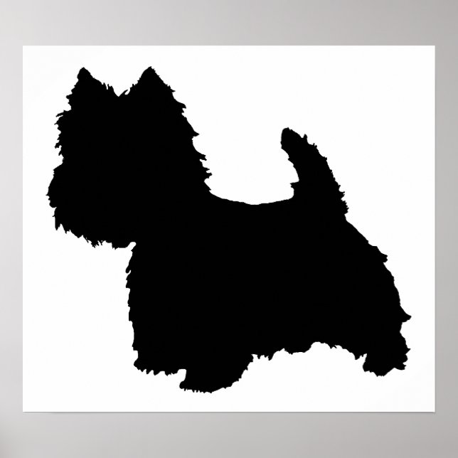 West Highland White Terrier Siluett Poster (Framsidan)