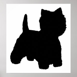 West Highland White Terrier Siluett Poster
