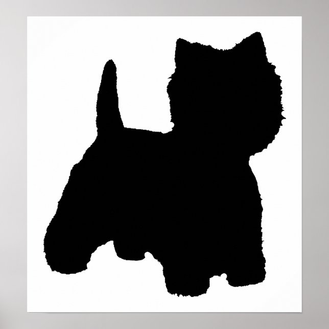 West Highland White Terrier Siluett Poster (Framsidan)