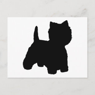 West Highland White Terrier Siluett Vykort