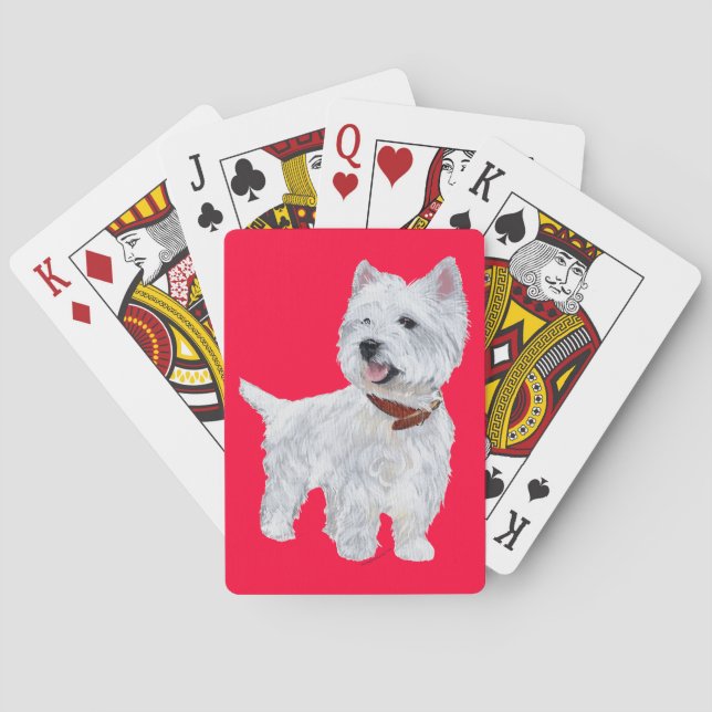West Highland White Terrier Spelkort (Baksidan)