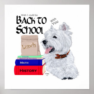 West Highland White Terrier Tillbaka till skolan Poster