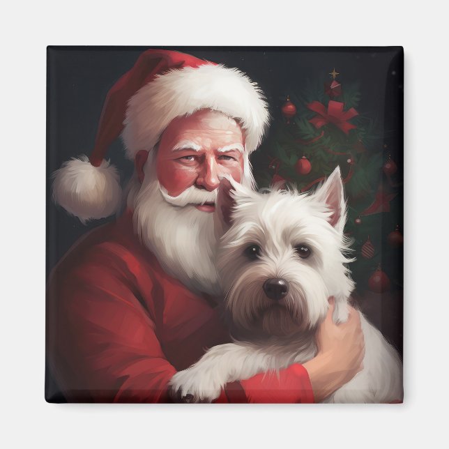 West Highland White Terrier Tomte Jul Magnet (Framsidan)