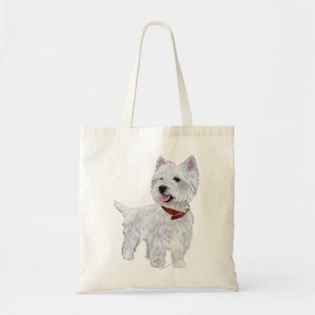 West Highland White Terrier Tygkasse (Framsidan)