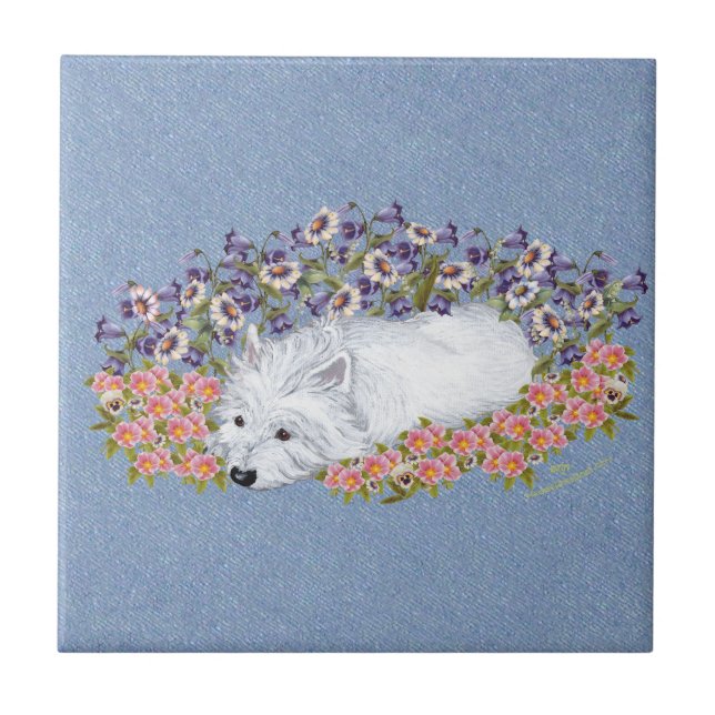 West Highland White Terrier Vila Kakelplatta (Framsidan)